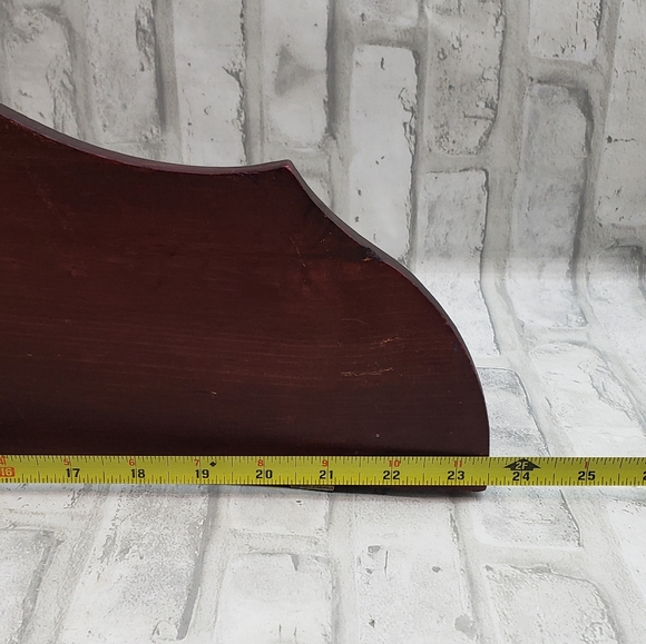 Vintage Scroll Metal and Wood Half Wall Shelf - Picture 8 of 11